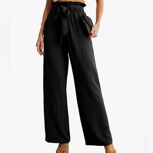 Iwollence women's size small black wide leg light weight pants